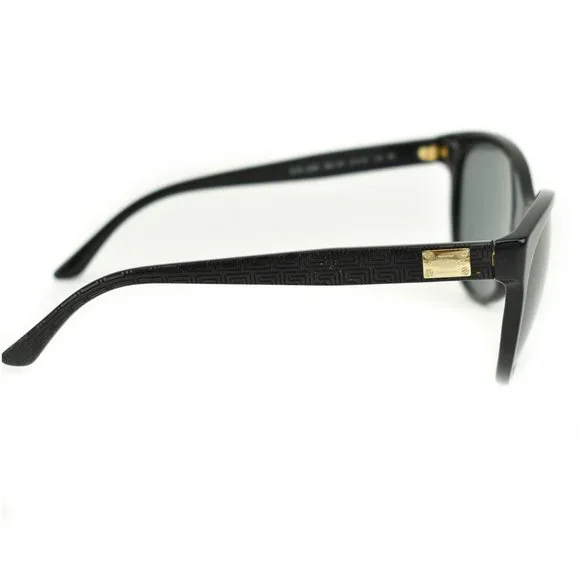 VERSACE "Greca": Black, "Meandros" & Gold Logo Sunglasses (mq) - Picture 5 of 10